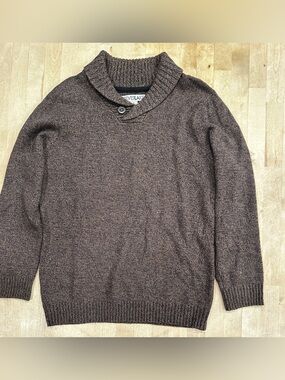 Men's Turtleneck Shawl Sweaters and in Dark Brown - Silverlake